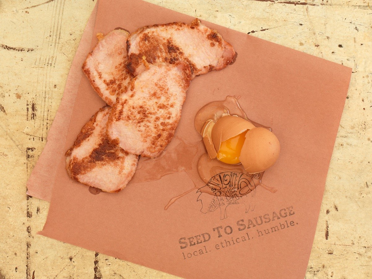 Peameal bacon in the ownership-mapped product photograph